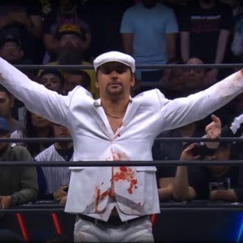 Nicholas Jackson of the Young Bucks stands tall after assaulting Sting and Darby Allin on AEW Dynamite